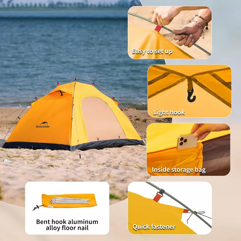 Naturehike P-series Camping Tent 2 Persons in 4 Seasons, Ultralight Tents Backpacking Tents backpacking Tents, Anti-UV Family Tents for Outdoor