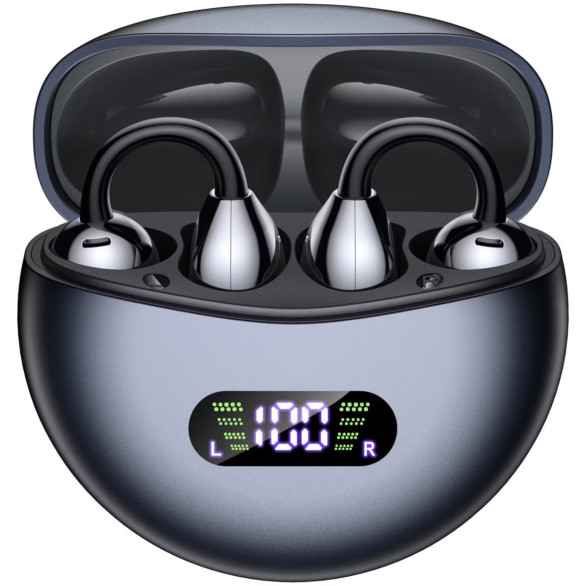 VEATOOL Clip on Earbuds,Open Ear Headphones Wireless Bluetooth 5.4 Sports Earphones with ENC Clear Call,50H Playtime, IPX7 Water Resistant