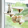Mewoofun Pet Beds Cat Wall Shelves Wall Mounted Cat Furniture Climbing Frame with Suction Cup, Jumping Board, Cream, 11.41"*10.35"*8.62"