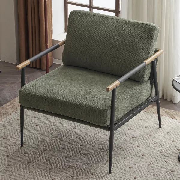 Dexmalle Mid-century Accent Chair Armchair with Metal Frame