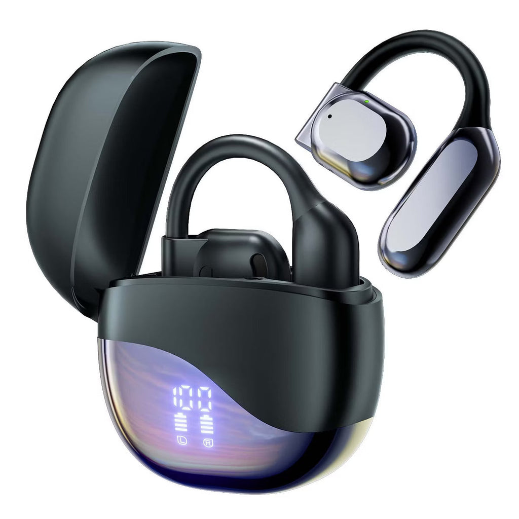 VEATOOL Wireless Earbuds Open Ear Headphone Sport, Bluetooth 5.4 Earbud, 50Hrs Earphone with Earhook, Noise Cancelling Mic