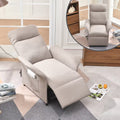 Electric Recliner Chair,Convertible Sofa Bed with Remote Control,Breathable Linen Fabric,for Living Room Bedroom Office,Easy Assembly,Brown