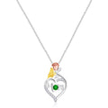 Molenia Mother's Day 925 Sterling Silver Birthstone Necklace for Mom Women Pendant Mama Necklaces Jewelry Christmas Birthday Unique Gifts for Her