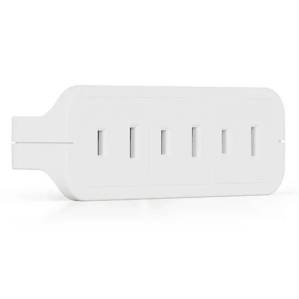 ELEGRP 3 Outlet Tap Polarized Swivel Wall Outlet Extender, 180 Degree Electrical Plug Adapter, 2-Prong to 2-prong Adapter Converters, White 3PC
