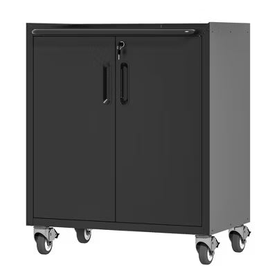 Yukimo Metal Wall Mounted Tool Storage Cabinet, 30"H Alloy Steel Lockable Cabinet, Rust Resistant Wall Cabinet, Assembly Required