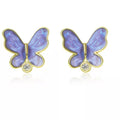 Molenia 925 Sterling Silver Earrings for Women - Butterfly Earrings Stud Ear Piercing Jewelry Small Cute Gifts for Mom Teen Girl Mothers Day Birthday