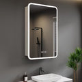 Modern LED Mirror Medicine Cabinet for Bathroom, Surface or Recessed Mount, Dimmable Lighting, Anti-Fog Technology, Adjustable Shelves,ETL Certified