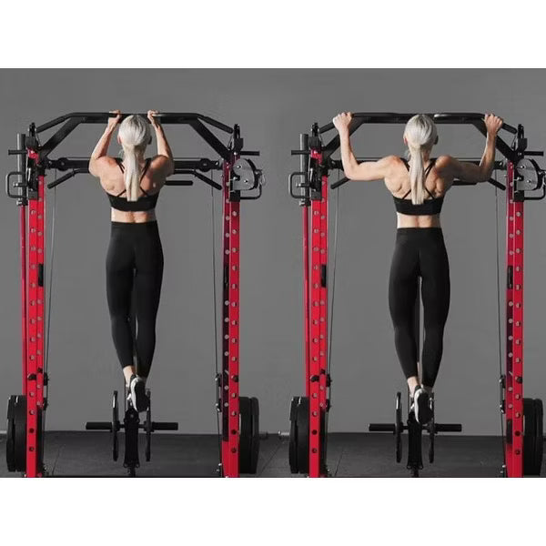 ER KANG Power Cage, 1500LBS Power Rack with Cable Crossover System, Multi-Function Workout Cage, Squat Rack Home Gym