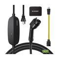 ELEGRP Level 1/2 EV Charger 16 Amp, Portable Electric Vehicle Charger 240V for BEVs/PHEVs with 25FT Cable,NEMA 6-20 & 5-15 Adapter
