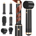 Dryhsip 5-in-1 Hair Dryer Brush Hot Air Styler,Curling & Straightening Brush,Negative Ion,Multi Function,3 Heat Settings,for All Hair Types,Black