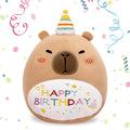 TITQWOP 15" Capybara Soft Plush Stuffed Animal Pillow Cute Capybara Toy Gift for Kids Boys Girls (Birhtday Capybara Plush Pillow)