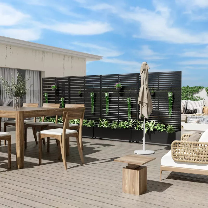 PexFix Outdoor Metal Trellis with Planter Box