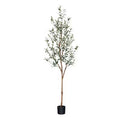 Artificial Olive Tree with Realistic Wood Trunk & Lush Leaves – Slim Pencil Faux Olive Plant for Home and Office Decor