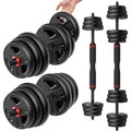 All-in-One Adjustable Dumbbell Set, 40 lb with Barbell & Kettlebell Connector for Home Gym
