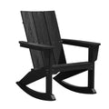 HYLEORY HDPE Plastic Rocking Adirondack Chair
