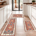 3 Pack Farmhouse Boho Kitchen Rug Set, Non-Slip Washable Floor Mats for Kitchen, Laundry Room and Hallway