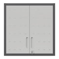 Yukimo Metal Wall Mounted Tool Storage Cabinet, 30"H Alloy Steel Lockable Cabinet, Rust Resistant Wall Cabinet, Assembly Required