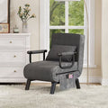 TYBOATLE Convertible Chair Bed Sleeper for Adults with 5-Position Adjustable Backrest & Pillow, Comfy Single Futon Sofa Bed for Apartment Office, Gray