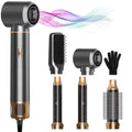 5 in 1 Hair Styler & Blow Dryer Brush,Upgraded Detachable Hair Dryer Brush with Negative Ion,Air Curling Wrap for Curling,Straightening & Volumizing