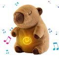 TITQWOP Capybara Breathing Stuffed Animal,Anxiety Relief Capybara Sleeping Plush with Realistic Breathing Motion Soothing Music Lights