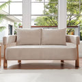 67" Chenille Loveseat Sofa with 2 Pillows ¨C Cozy Upholstered Couch for Living Room, Bedroom, or Office