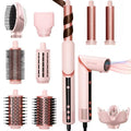 Dryhsip 9 in 1 High-Speed Hot Air Hair Styler with Digital Temperature Display,Ionic Technology,3 Heat/Cool Settings,Lightweight for Curly/Wavy Hair