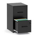 VIYET 26"H 2-Drawer Metal Vertical File Cabinet with Lock, Black Heavy-Duty Filing Cabinet for Home Office(Assembly Required)