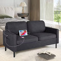TYBOATLE 72" 3-Seater Sectional Sofa with USB Ports, Mid-Century Modern Couch for Small Spaces, Living Room, Bedroom, Apartment