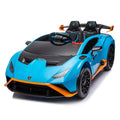Lamborghini Huracan Sto 24V Kids Ride-On Drift Car, Electric Racing Sports Car Toys with 360° Spin, LED, Music, USB Port, Ages 3-8