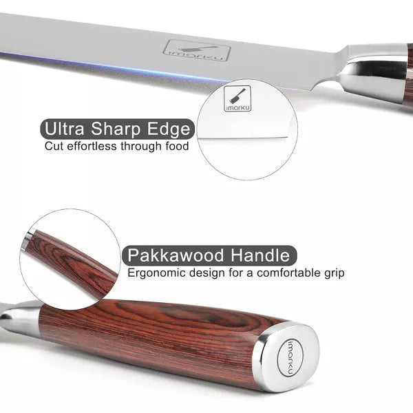 imarku Chef Knife - Pro Kitchen Knife 8 Inch Chef's Knives Japanese SUS440A Stainless Steel Sharp Paring Knife with Ergonomic Handle