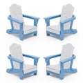 Hyleory Kids’ Foldable Adirondack Chair Set, 4-Piece – Durable HDPE Outdoor Chairs for Children