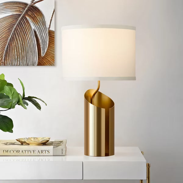 GTCLIGHTING Table Lamps for Bedroom,21.8" Modern Gold Bedside Lamps with Beige Linen Shade,Nightstand Lamps for Living Room End Table