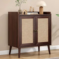 Fontoi Decorative Storage Cabinets, Sideboard Cabinet with Storage, Cabinet with 2 Doors, Storage Cabinet with Baffle Strip, Brown, 15"*26.4"*30"