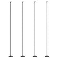 4 Pack of 10' String Light Poles, Steel Hanging Lighting Stand for Patio, Backyard, Deck, Wedding, Party, Black