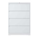 VIYET 4-Drawer Lock Lateral Filing Cabinet, Tall Heavy-Duty Metal Home Office Cabinet, 110lbs/Drawer, Full-Extension Slides, Letter/Legal/A4/F4,White