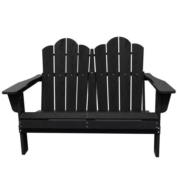 Hyleory 2-Seater Adirondack Chair , Soft Double Chair, Foldable Balcony Cloud Chair, Weather Resistant