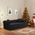 Mjkone Convertible Pull Out Sleeper Sofa Bed with Pillows&Movable armrest,Folding Mattress Couch, Removable Washable Floor Sofa