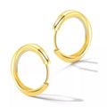 Molenia Huggie Hoop Earrings for Women, 14K Gold Plated Sterling Silver Small Chunky Earrings Fine Jewelry Anniversary Birthday Gifts for Her Women