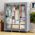 HONEIER Portable Closet Storage Organizer Clothes Wardrobe Shoe Clothing Rack Shelf Dustproof Non woven Fabric, Quick and Easy to Assemble