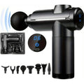 Handheld Percussion Massage Gun, USB Rechargeable, 32 Speed Levels, Portable Handheld Massage Device for Deep Tissue Relief, (Black)