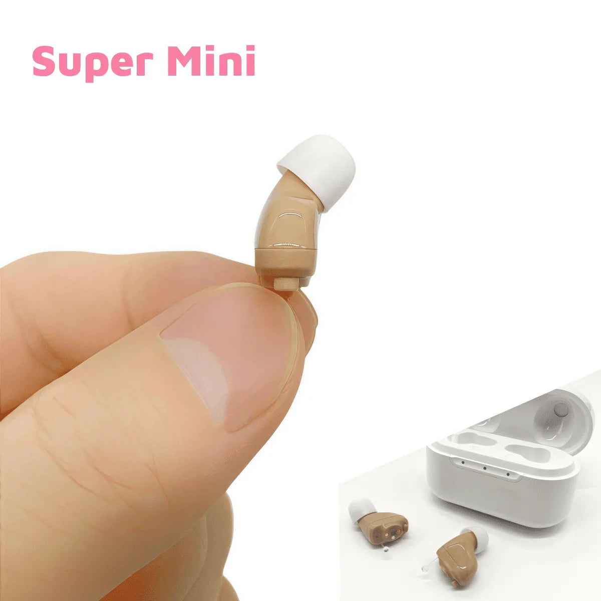 iadr A17BT Over the Counter, In-The-Ear Hearing Aid, Beige Earpiece, 1.3 oz