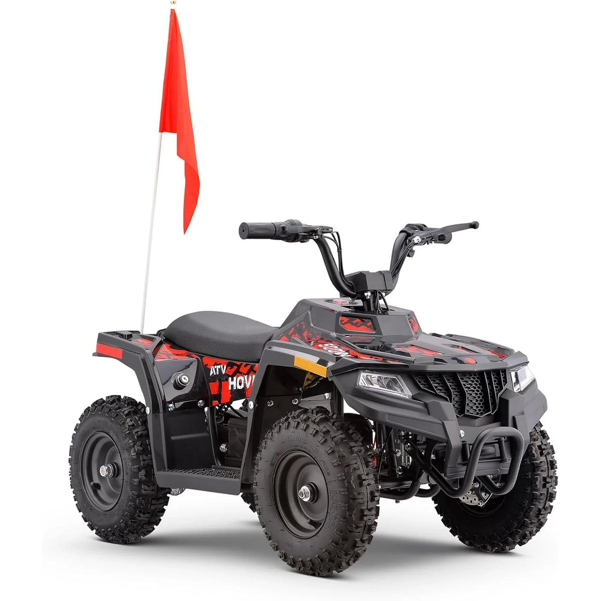 Hoverheart Electric ATV, 36V Kids Dirt Quad Bike with 500W Motor, Long Range 8 10 Miles, Electric 4 Wheeler with Parent Speed Control, Dual Suspensions for Boys Girls Off-Road and Race (RED)