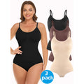 MANIFIQUE 3 Piece Shapewear Bodysuits Women Clothing Tummy Control Seamless Full Body Shaper V Neck Jumpsuits Top