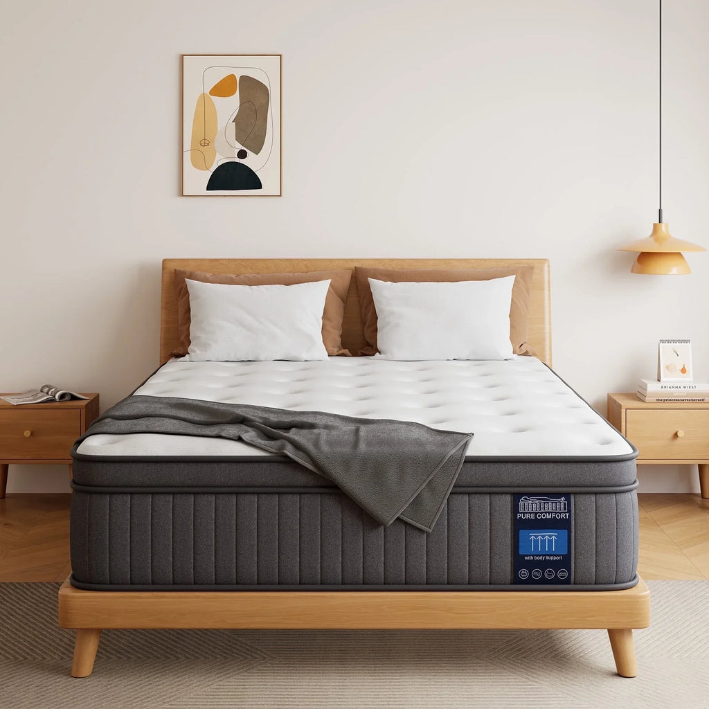 Mubulily 10 inch Full Mattress, Gel Memory Foam Hybrid Mattress in a Box, Edge Support, Medium Firm
