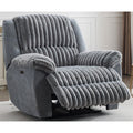 Othniel Oversized Power Recliner Chair, Faux Fur Big Man Reclining Chair with USB Port, for Living Room Gray