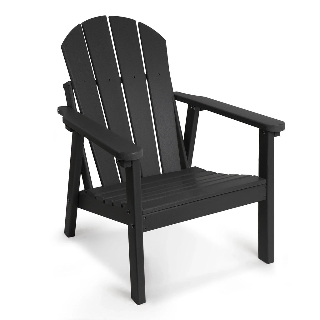 Plastic Adirondack Chair, HDPE Weather Resistant Adirondack Chairs, Black