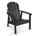 Plastic Adirondack Chair, HDPE Weather Resistant Adirondack Chairs, Black
