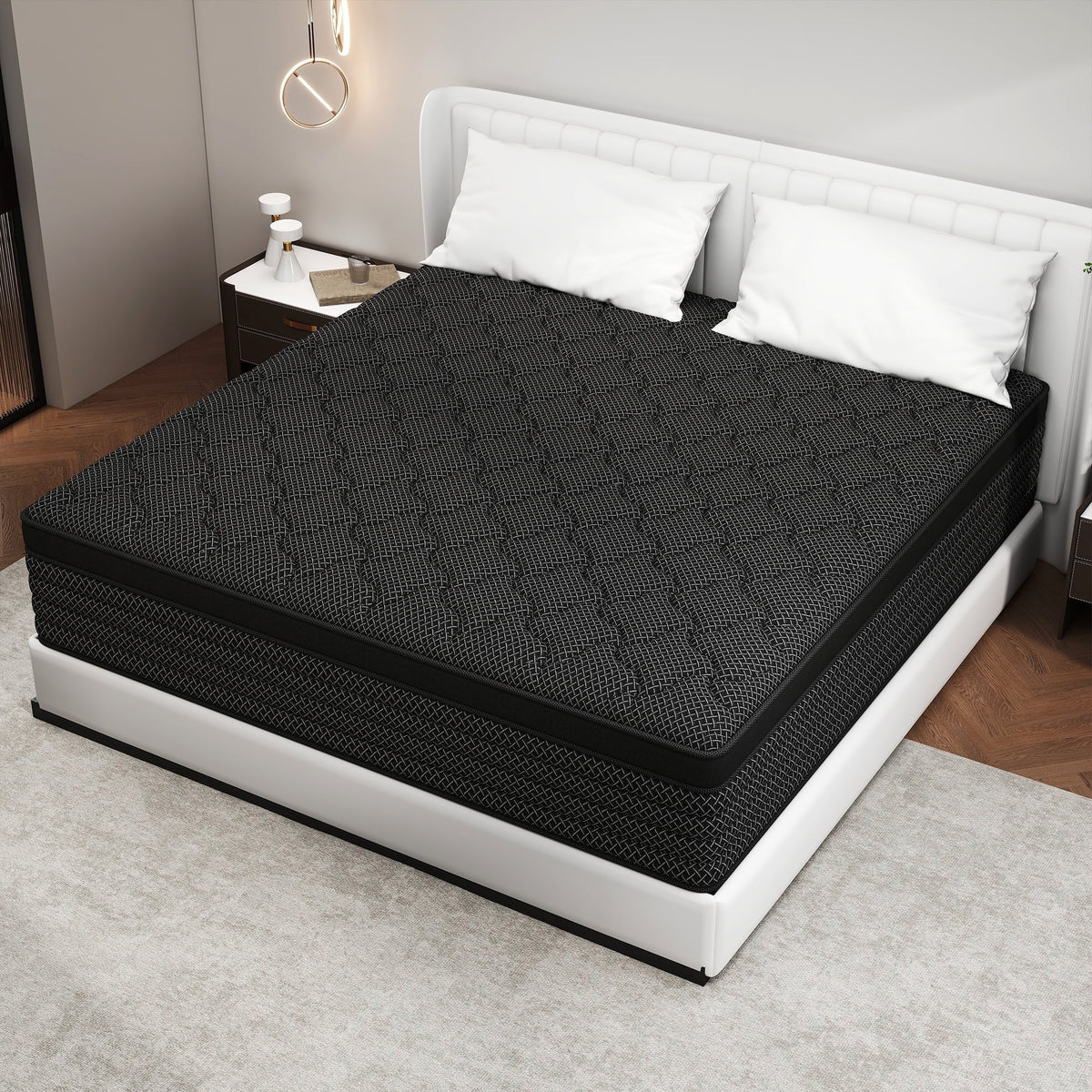 Queen Mattress,Yilicy 12 inch Hybrid Mattress in a Box with Memory Foam and Pocket Spring, Breathable Construction, Medium