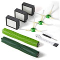 Replacement Parts and Accessories Kit Compatible for iRobot E, I  J Series, Combo i5, j5 Series Robot Vacuum Cleaner, 1 Set Rubber Brushes  3 HEPA Filters  3 Edge Sweeping Brushes
