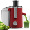 SiFENE 350W Centrifugal Juicer Machine, 2.5 Wide Chute, 3 Speed Setting, Compact Design, Easy to Clean, Red